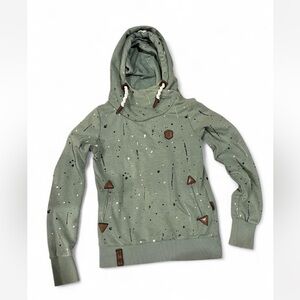 Naketano Green Hoodie with Brown Details